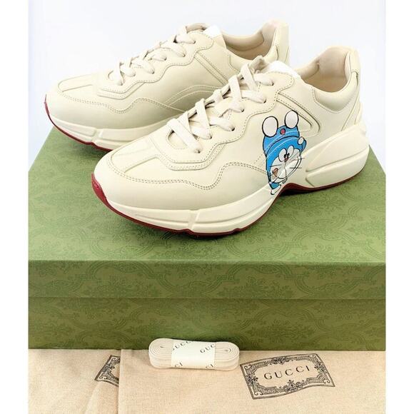 NIB Gucci x Doraemon Rhyton sneakers Limited Edition Man Size 6 Woman US 10 - Picture 1 of 10